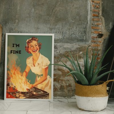 Funny Kitchen Wall Art, Feminism Art, Retro Vintage 50S Printable Poster