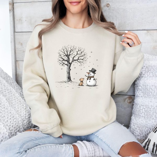 Christmas Snowman Sweatshirt, Christmas Dog Sweater, Snowman Shirt, Chrimbo Gift Tshirt, Christmas Crewneck Jumper, Xmas Shirts For Women