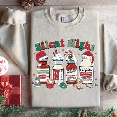 Icu Nurse Christmas Sweatshirt, Propofol Haldol Versed Ativan Shirt, Medical Crna Gift, Critical Care Rn Pullover, Nurse Appreciation Gift,