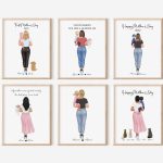 Mothers Day Gift for New Mom, Custom Wall Art for Mother with baby, Mother daughter wall art, Mother and Toddler Print, Personalized Gift