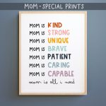 MOM affirmations, mom wall art, Mothers Day Print, Mothers Day Gift, Mom Quote, kids mom gift, kids wall art, artprintsfactory, Mom