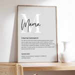 Poster mural “Mom” Definition 4 variants - beige and gray - Mothers Day , Mothers Day gift , Thank you Mom,Mom - pdf