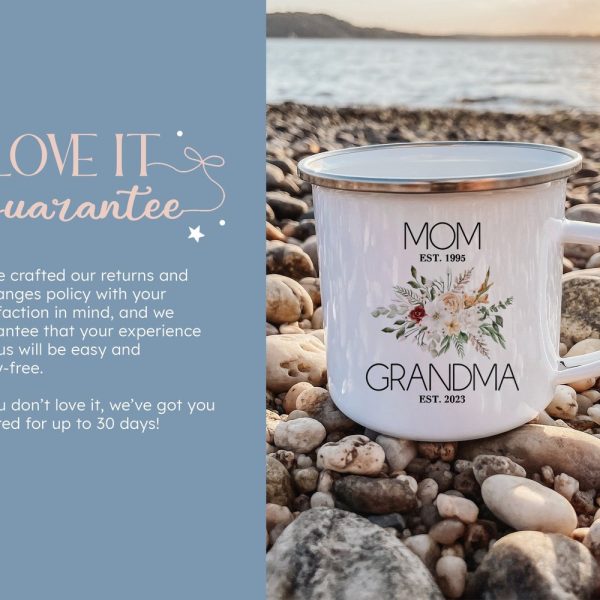 Personalized Mom To Grandma Coffee Mug, Cute Floral Grandma Mug, New Grandma Gift, Future Grandma Mug, Pregnancy Announcement, (Mug-8 Mom)