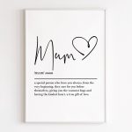 Mum definition, printable wall art,, mum gift, mum birthday gift, gift from daughters, gift for her, mum print
