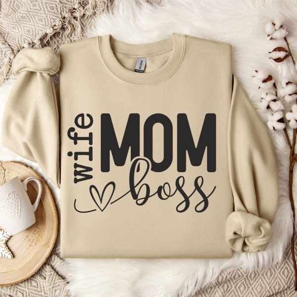Mom Wife Boss, Mom, Mom Vibes, Mom life, Blessed Mama, Mothers Day, Mom Mode, Mom Shirt, Girl Mom