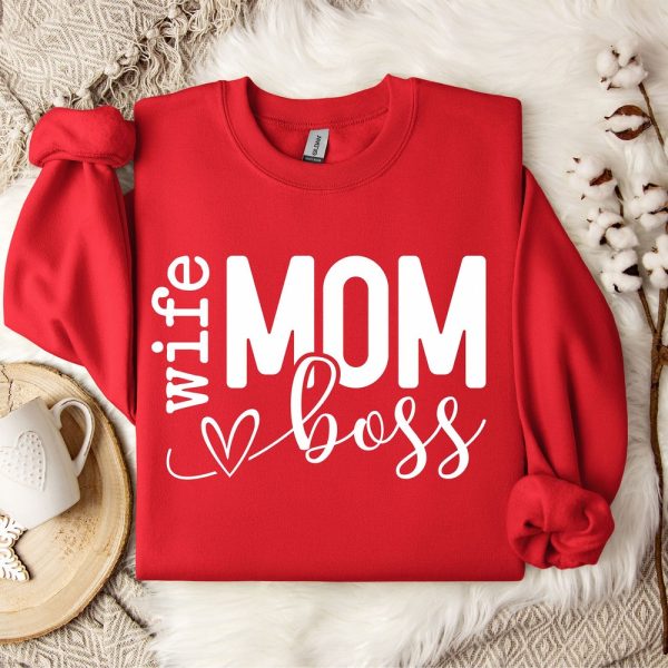 Mom Wife Boss, Mom, Mom Vibes, Mom life, Blessed Mama, Mothers Day, Mom Mode, Mom Shirt, Girl Mom