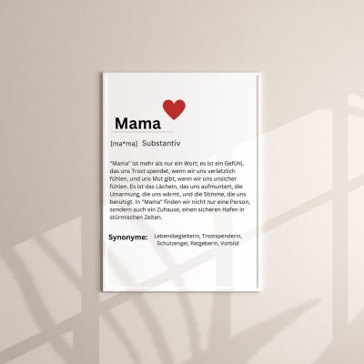Mama Poster, Definition Mama, Gift, Poster for the Living Room