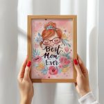 Best Mom Ever Art Print Mothers Day Gift Best Mom Poster Best Mom Canvas Gift For Mother Personal Gift Printable Poster Happy Mothers Day