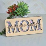 Mom Puzzle Sign Mothers Day Gift from Kids Husband Custom Engraved Wood Sign Piece That Holds Us Together Grandma Gift Personalized Unique