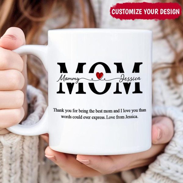 Personalized Mom Mug, Gift for Mom, Mothers Day Mug, I love you Mom, Family Personalized Custom Coffee Mug, Gift for Mom, Mothers Day Gift