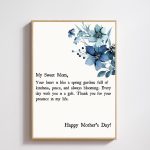 Set of 5, Mothers Day Print, Emotional Poster for Mom, Mother’s Day Gift, Flower Bouquet, Floral Mothers Day, Gift Printable,Meaningful Gift