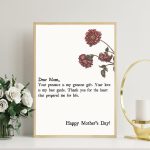 Set of 5, Mothers Day Print, Emotional Poster for Mom, Mother’s Day Gift, Flower Bouquet, Floral Mothers Day, Gift Printable,Meaningful Gift
