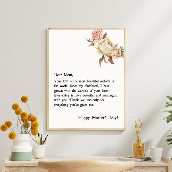 Set of 5, Mothers Day Print, Emotional Poster for Mom, Mother’s Day Gift, Flower Bouquet, Floral Mothers Day, Gift Printable,Meaningful Gift