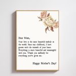 Set of 5, Mothers Day Print, Emotional Poster for Mom, Mother’s Day Gift, Flower Bouquet, Floral Mothers Day, Gift Printable,Meaningful Gift