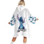 Cozy Oversized Hoodie Blanket - Cute Blue Character Design For Kids & Adults