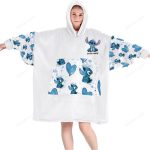 Cozy Oversized Hoodie Blanket - Cute Blue Character Design For Kids & Adults