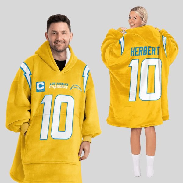 10 Los Angeles C Football Unisex Blanket Hoodie