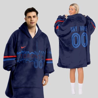 Toronto Blue Jays Mlb Design Blanket Hoodie Custom Name And Number