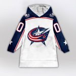 Columbus Blue Jackets Blanket Hoodie Custom Name And Number