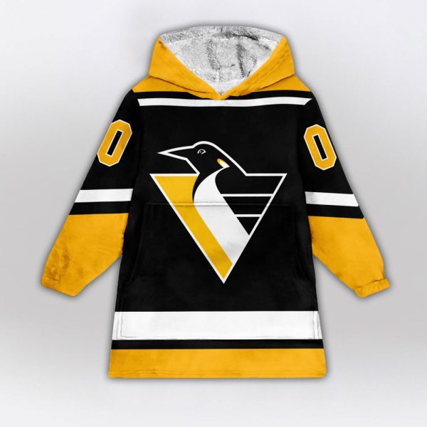 Pittsburgh Penguins Blanket Hoodie Custom Name And Number