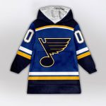 St. Louis Blues Blanket Hoodie Custom Name And Number
