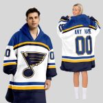St. Louis Blues Blanket Hoodie Custom Name And Number