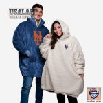 New York Mets Blue Blanket Hoodie Hooded Blanket