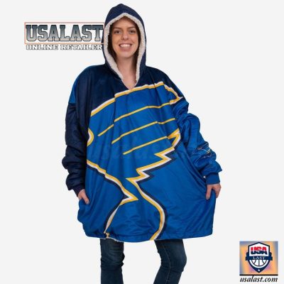 Nhl St. Louis Blues Big Logo Fleece Hoodie Blanket