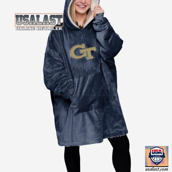 Georgia Tech Yellow Jackets Blanket Hoodie Hooded Blanket