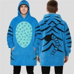 Blue Tiger Cosplay Blanket Hoodie