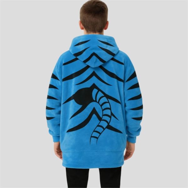 Blue Tiger Cosplay Blanket Hoodie