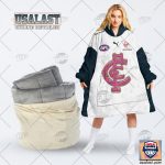 Personalised Afl Carlton Blues The Simpsons Blanket Hoodie Hoodie Blanket