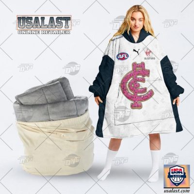 Personalised Afl Carlton Blues The Simpsons Blanket Hoodie Hoodie Blanket