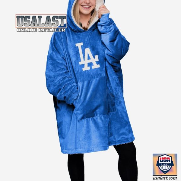 Los Angeles Dodgers Light Blue Blanket Hoodie Hooded Blanket