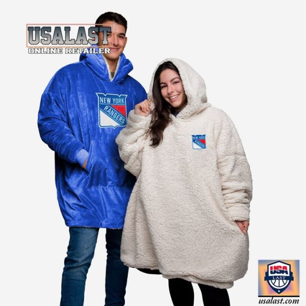 New York Rangers Blue Blanket Hoodie Hooded Blanket
