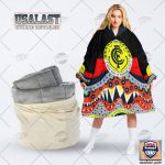 Afl Carlton Blues Lover Aboriginal Flag Indigenous Blanket Hoodie Hoodie Blanket