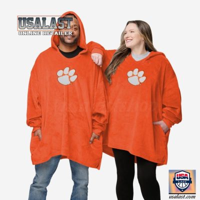 New Ncaa Clemson Tigers Lightweight Blanket Hoodie Hoodie Blanket