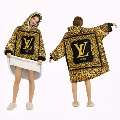Tiger Style Louis Vuitton Blanket Hoodie , Cozy Wearable Blanket Hoodie