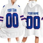 Custom Your Team Name Sport NFL Inspired Football Unisex Blanket Hoodie