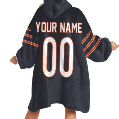 Custom Your Team Name Sport Football NFL Inspired Football Unisex Blanket Hoodie