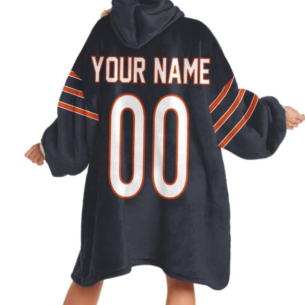 Custom Your Team Name Sport Football NFL Inspired Football Unisex Blanket Hoodie