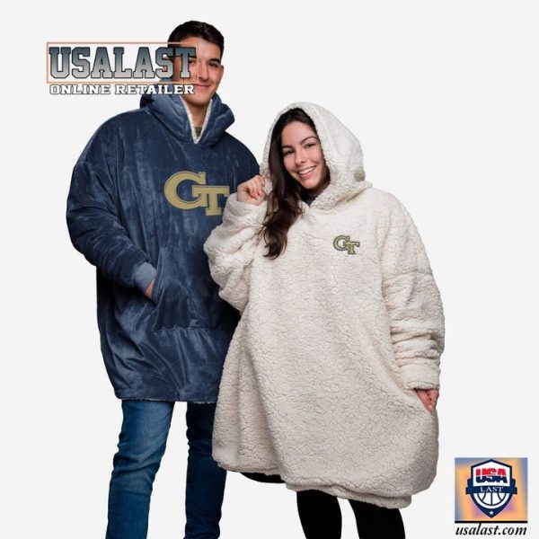Georgia Tech Yellow Jackets Blanket Hoodie Hooded Blanket