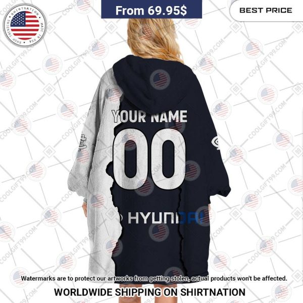 Carlton Blues Mix Hoodie Blanket