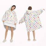 Colourful Louis Vuitton Blanket Hoodie , Cozy Wearable Blanket Hoodie