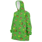 Bowser Pattern Mario Bros Hooded Blanket Hoodie