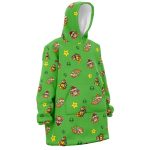 Bowser Pattern Mario Bros Hooded Blanket Hoodie