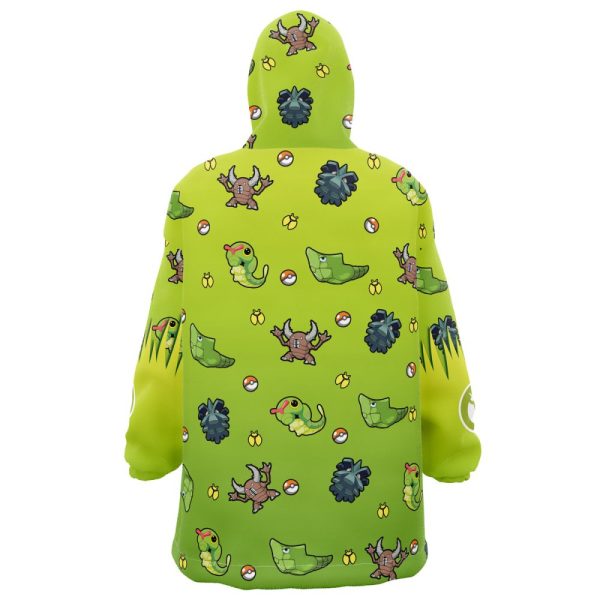 Bug Type Pattern Pokemon Hooded Blanket Hoodie