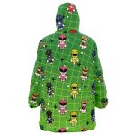 Chibi Mighty Morphin Power Rangers Pattern Hooded Blanket Hoodie