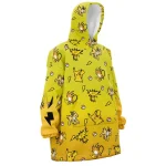 Electric Type Pattern Pokemon Hooded Blanket Hoodie