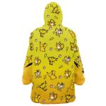Electric Type Pattern Pokemon Hooded Blanket Hoodie